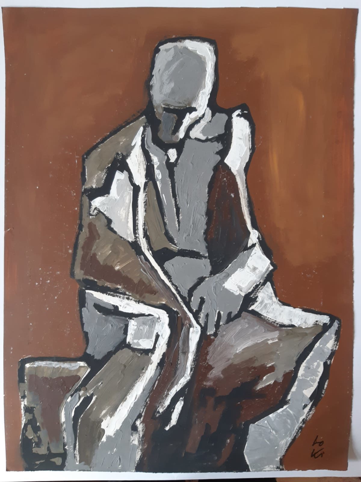 Nach Fritz Böhme, Gouache auf starkem Karton, ohne Jahr, 66,5 x 50 cm, 280 €